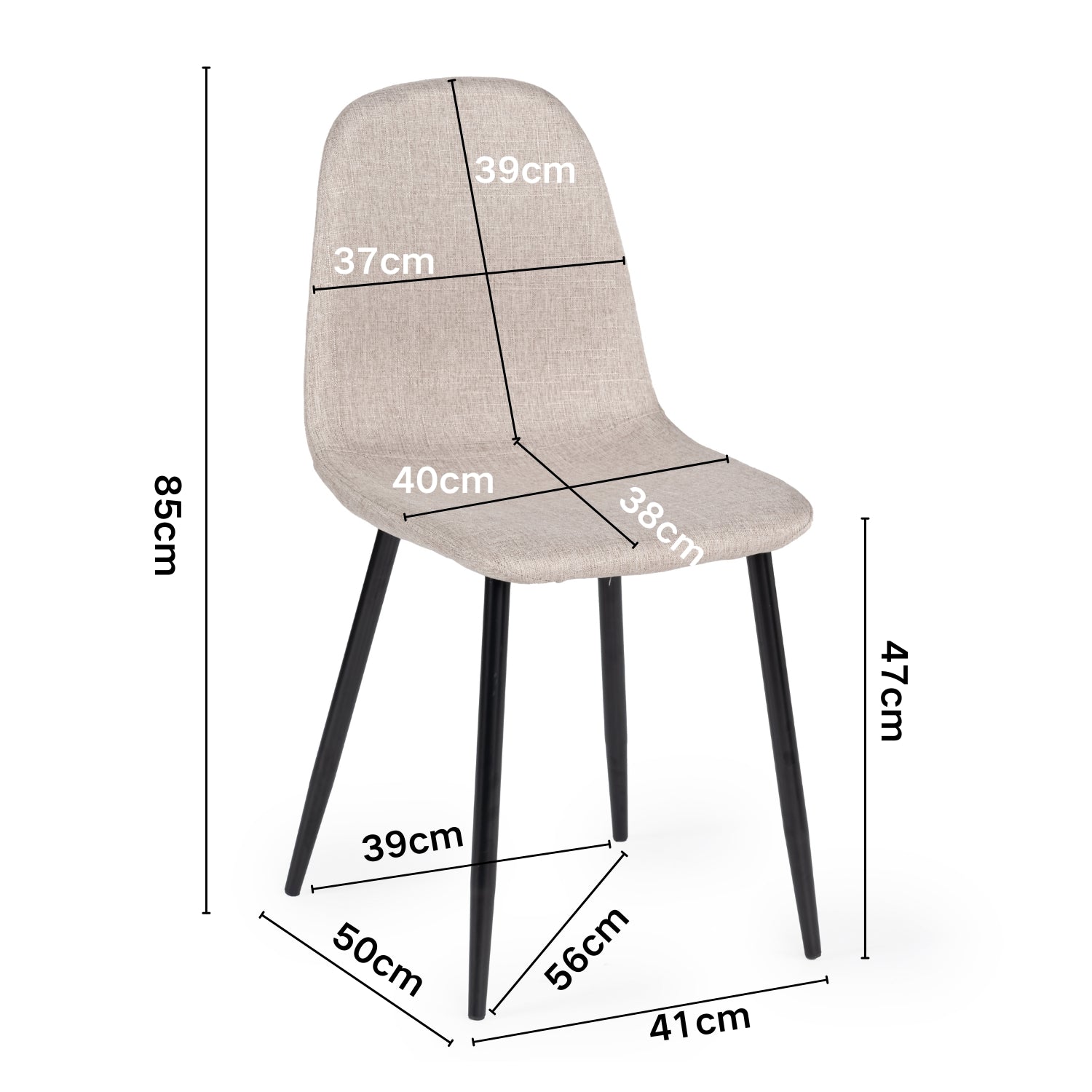 CHARLTON BASIC BEIGE 4PCS Dining Chair