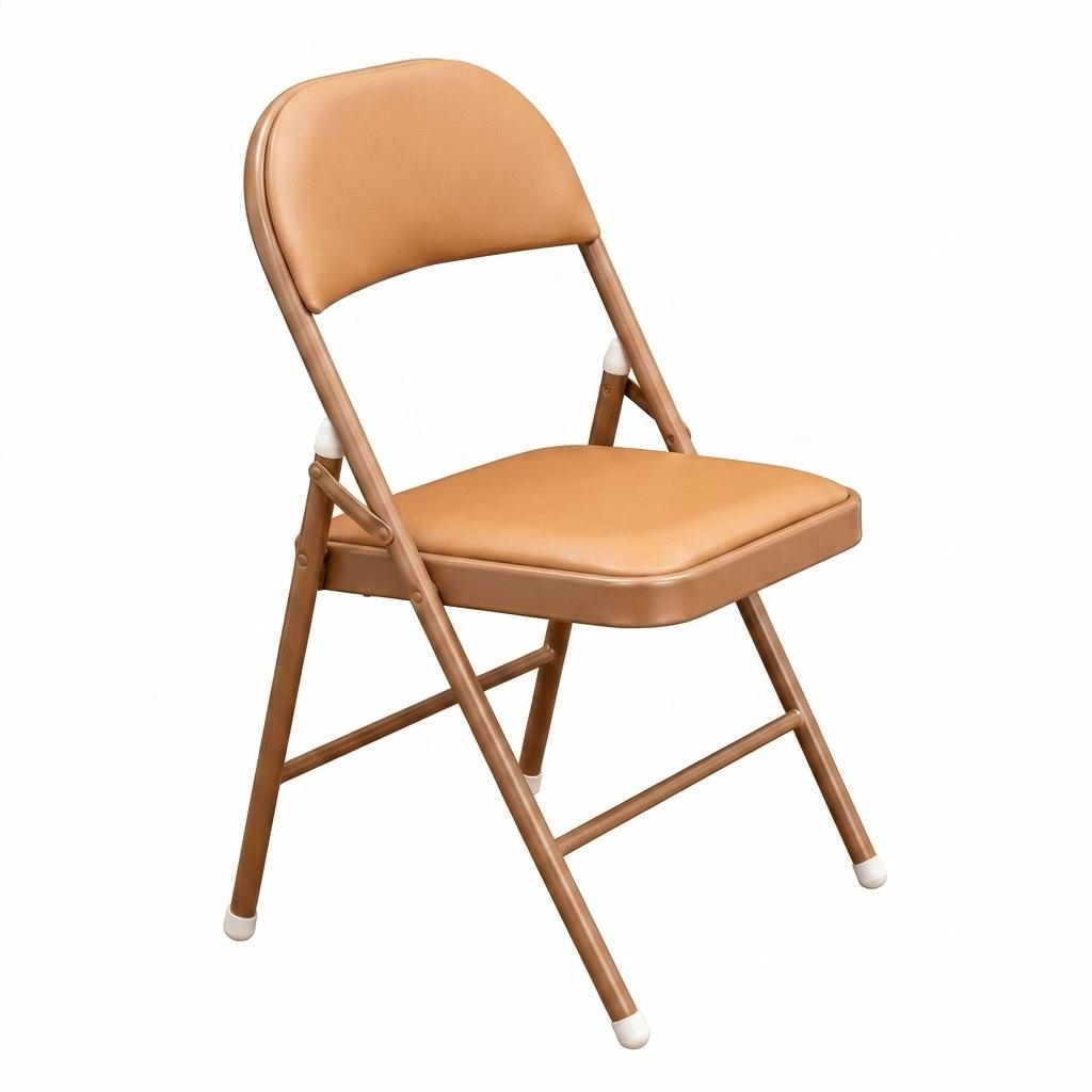 Modern Folding Steel Chair, PVC Upholstery - FAIR PVC TAFFY 6 PCS