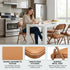 Modern Folding Steel Chair, PVC Upholstery - FAIR PVC TAFFY 6 PCS