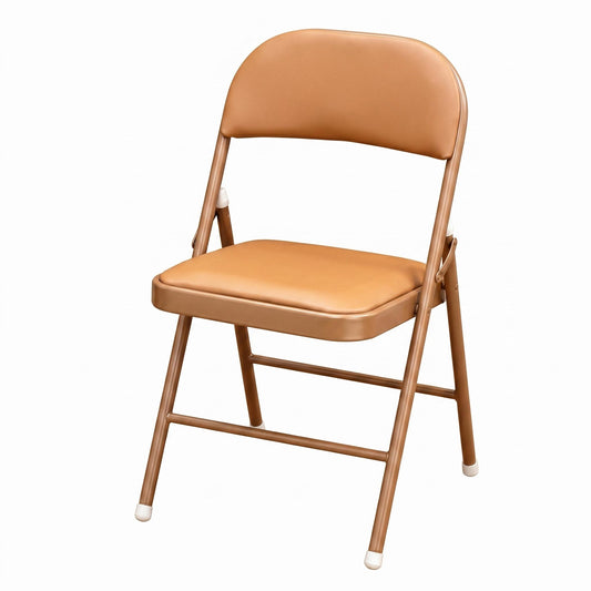 Modern Folding Steel Chair, PVC Upholstery - FAIR PVC TAFFY 6 PCS