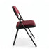 Modern Velvet Folding Chair, Metal Tube Frame - FAIR VELVET RED A