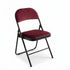 Modern Velvet Folding Chair, Metal Tube Frame - FAIR VELVET RED A