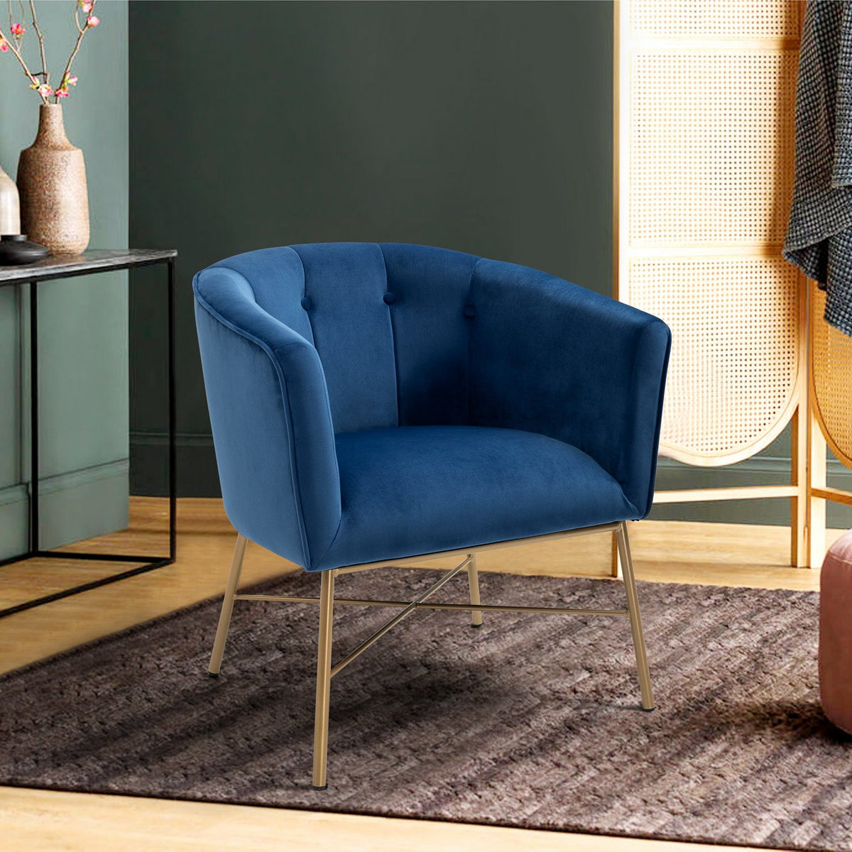 Falette Velvet Accent Chair