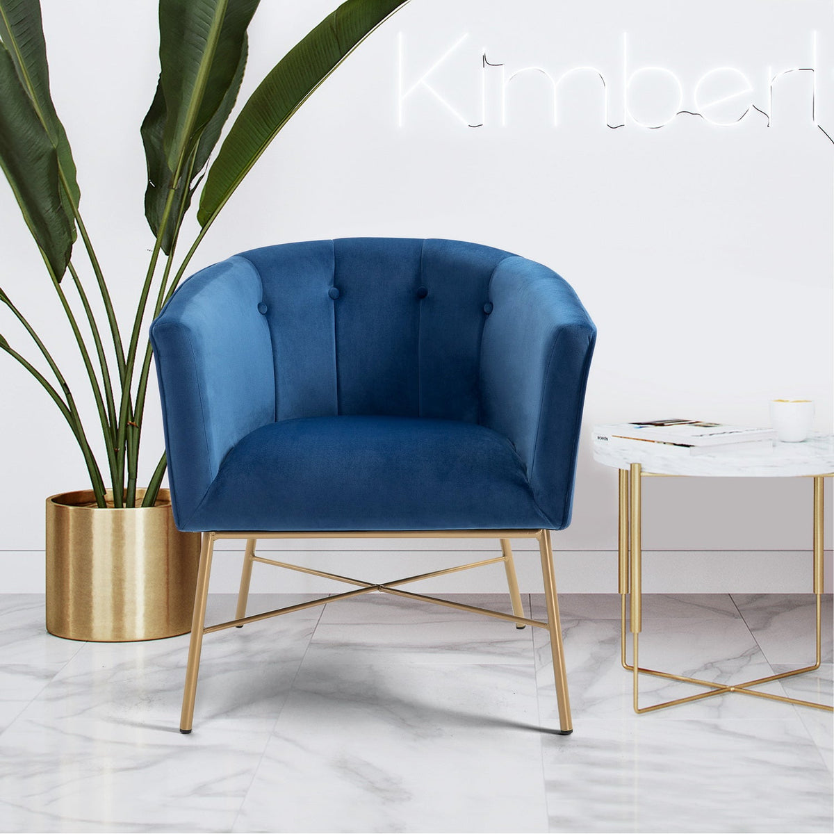 Falette Velvet Accent Chair