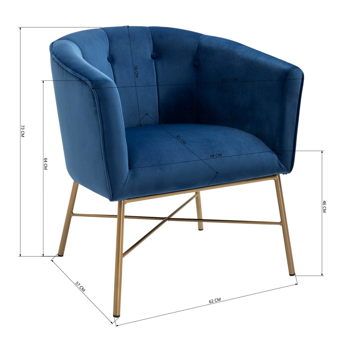 Falette Velvet Accent Chair