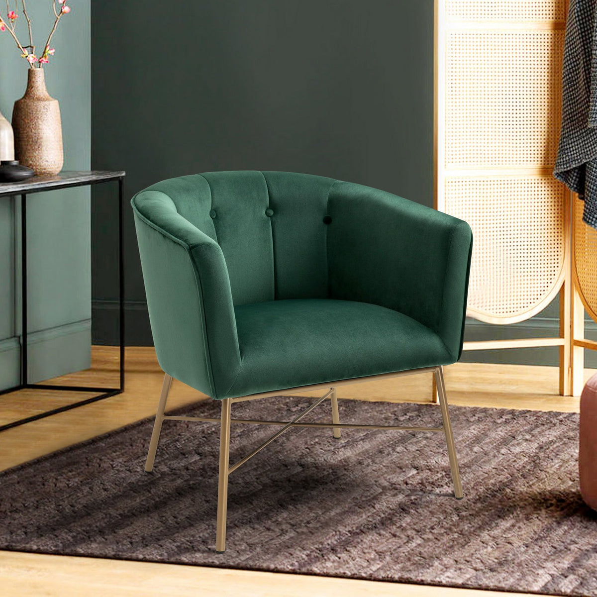 Falette Velvet Accent Chair