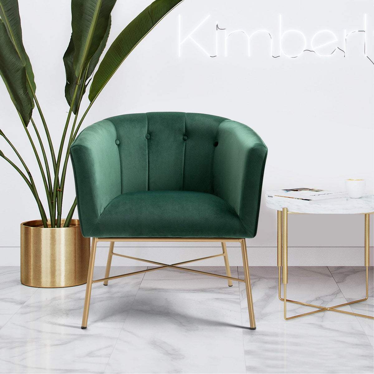 Falette Velvet Accent Chair