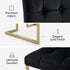 Modern Velvet Dining Chair, Gold Chrome Legs - FALLON BLACK