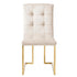 Modern Velvet Dining Chair, Gold Chrome Legs – FALLON CHAMPAGNE
