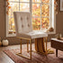 Modern Velvet Dining Chair, Gold Chrome Legs – FALLON CHAMPAGNE