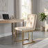 Modern Velvet Dining Chair, Gold Chrome Legs – FALLON CHAMPAGNE