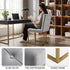 Modern Velvet Dining Chair, Gold Chrome Legs - FALLON GREY