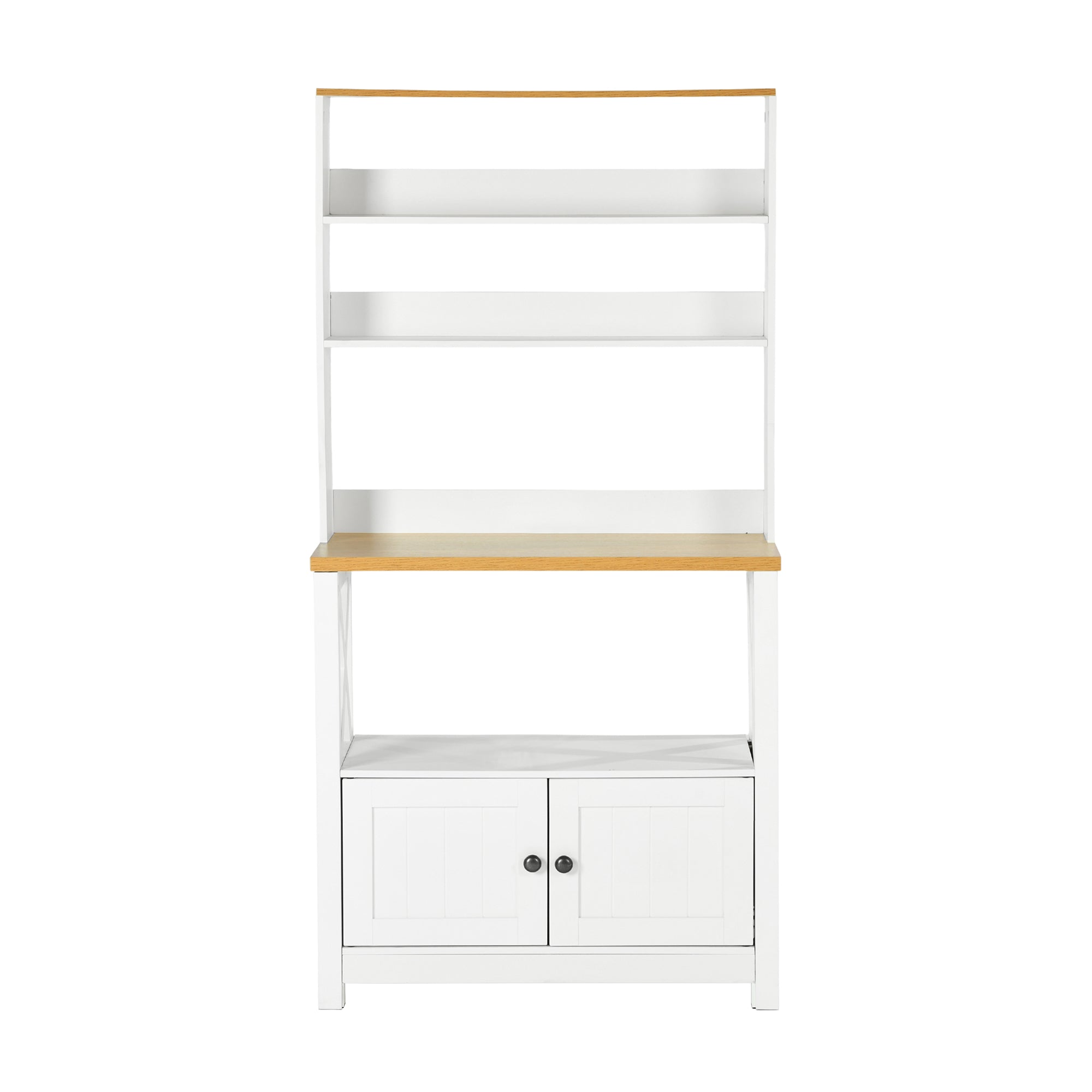 Modern Beech-White MDF Side Cabinet - FARM SIDE CABINET