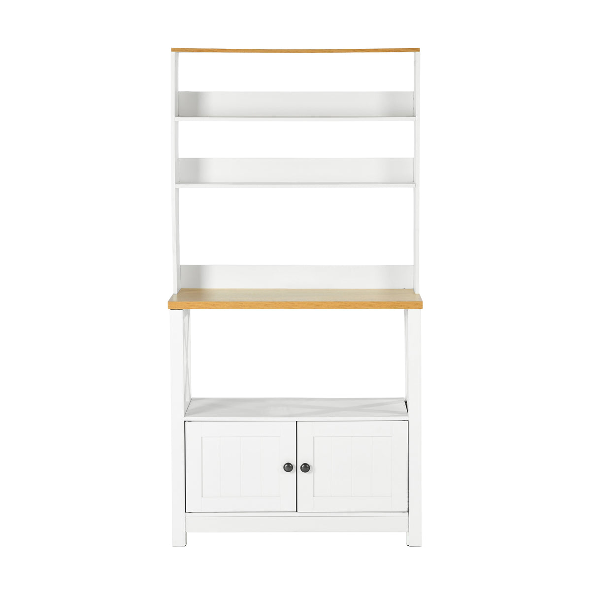 Modern Beech-White MDF Side Cabinet - FARM SIDE CABINET