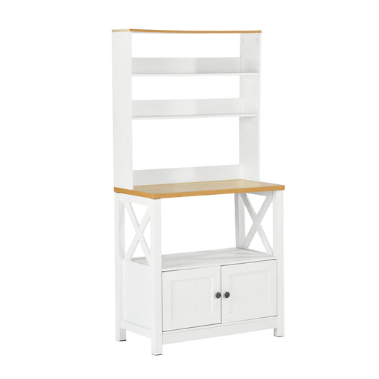 Modern Beech-White MDF Side Cabinet - FARM SIDE CABINET