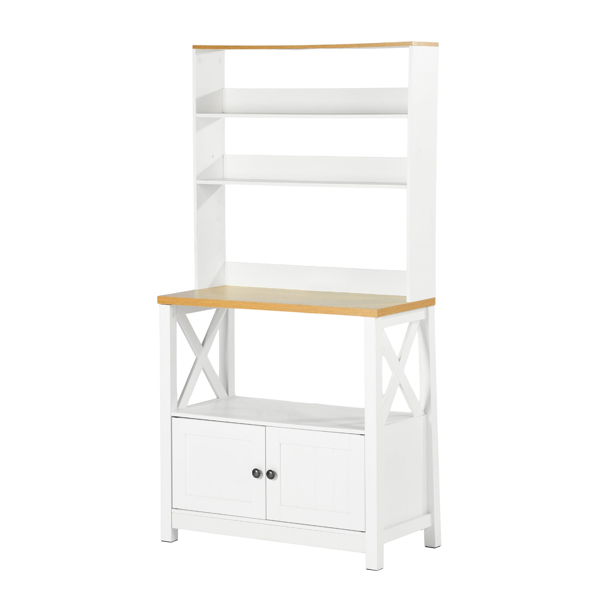 Modern Beech-White MDF Side Cabinet - FARM SIDE CABINET