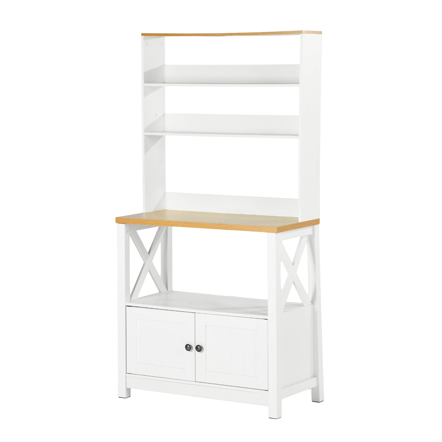 Modern Beech-White MDF Side Cabinet - FARM SIDE CABINET
