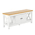 Modern White MDF TV Stand, Thickened Frame - FARM TV STAND A
