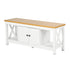 Modern White MDF TV Stand, Thickened Frame - FARM TV STAND A