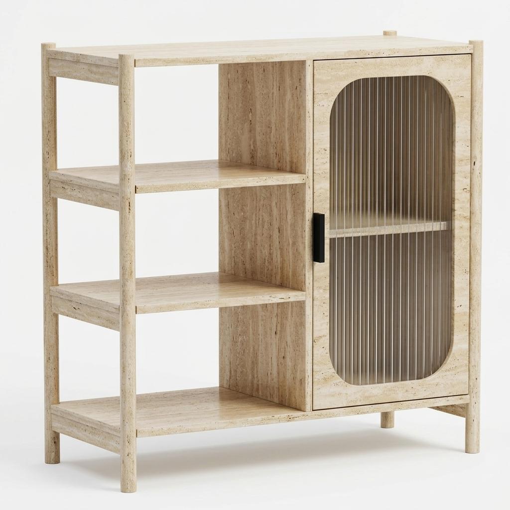 Modern Sideboard, Space-Saving Storage Cabinet - FASARS