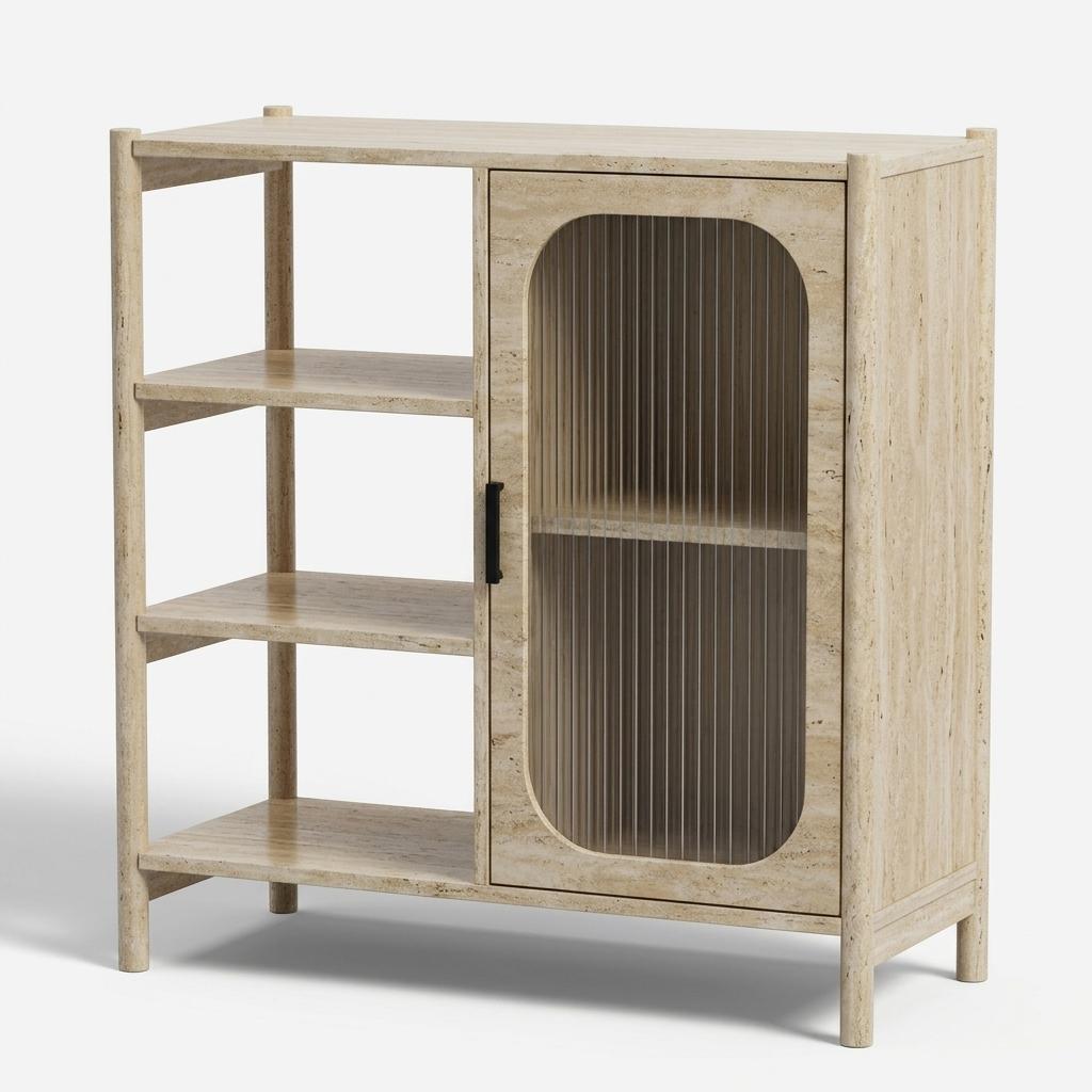 Modern Sideboard, Space-Saving Storage Cabinet - FASARS
