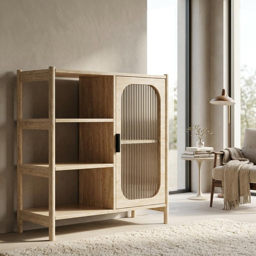 Modern Sideboard, Space-Saving Storage Cabinet - FASARS