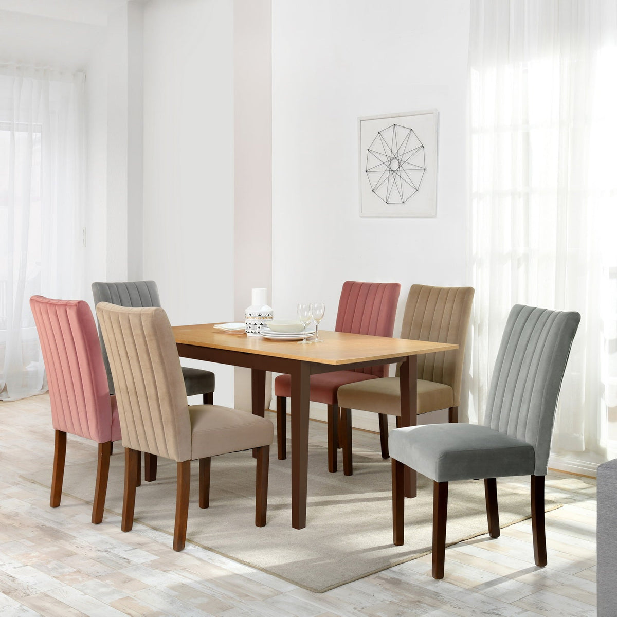 Fawn Velvet Dining Chair