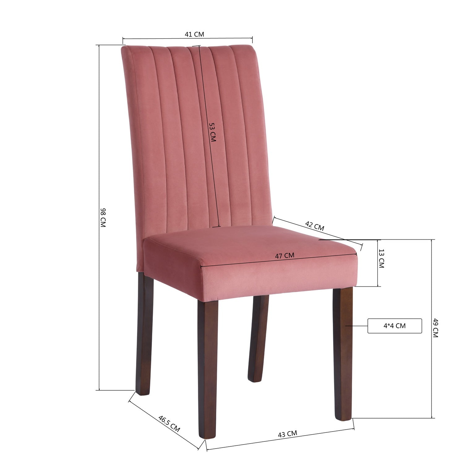 Fawn Velvet Dining Chair