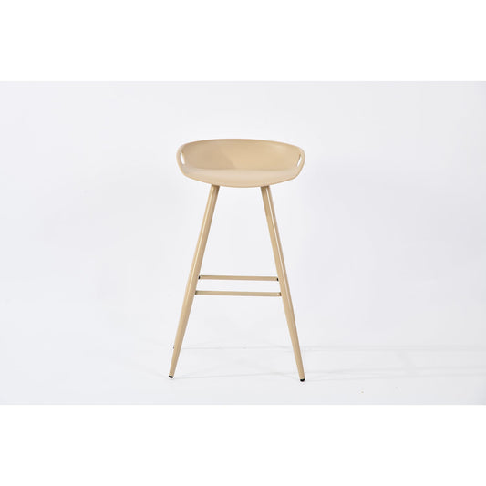 fiyan pp full beige 2pcs - beige barstool - upholstered compact seating or footrest