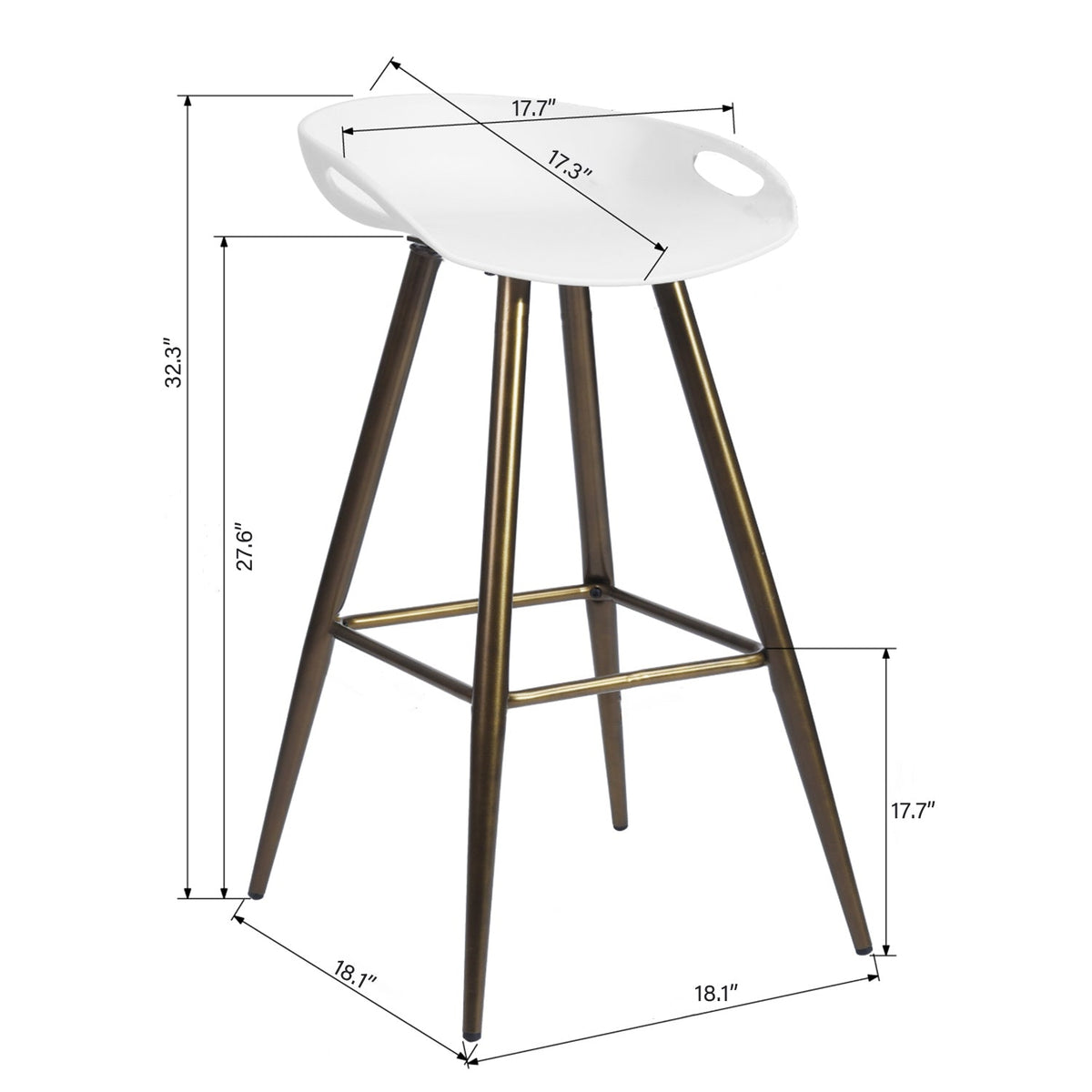 Fiyan Pp Seat Bar Stool
