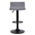 Modern Bar Stool, PVC Seat Adjustable - FLANAGAN BLACK A