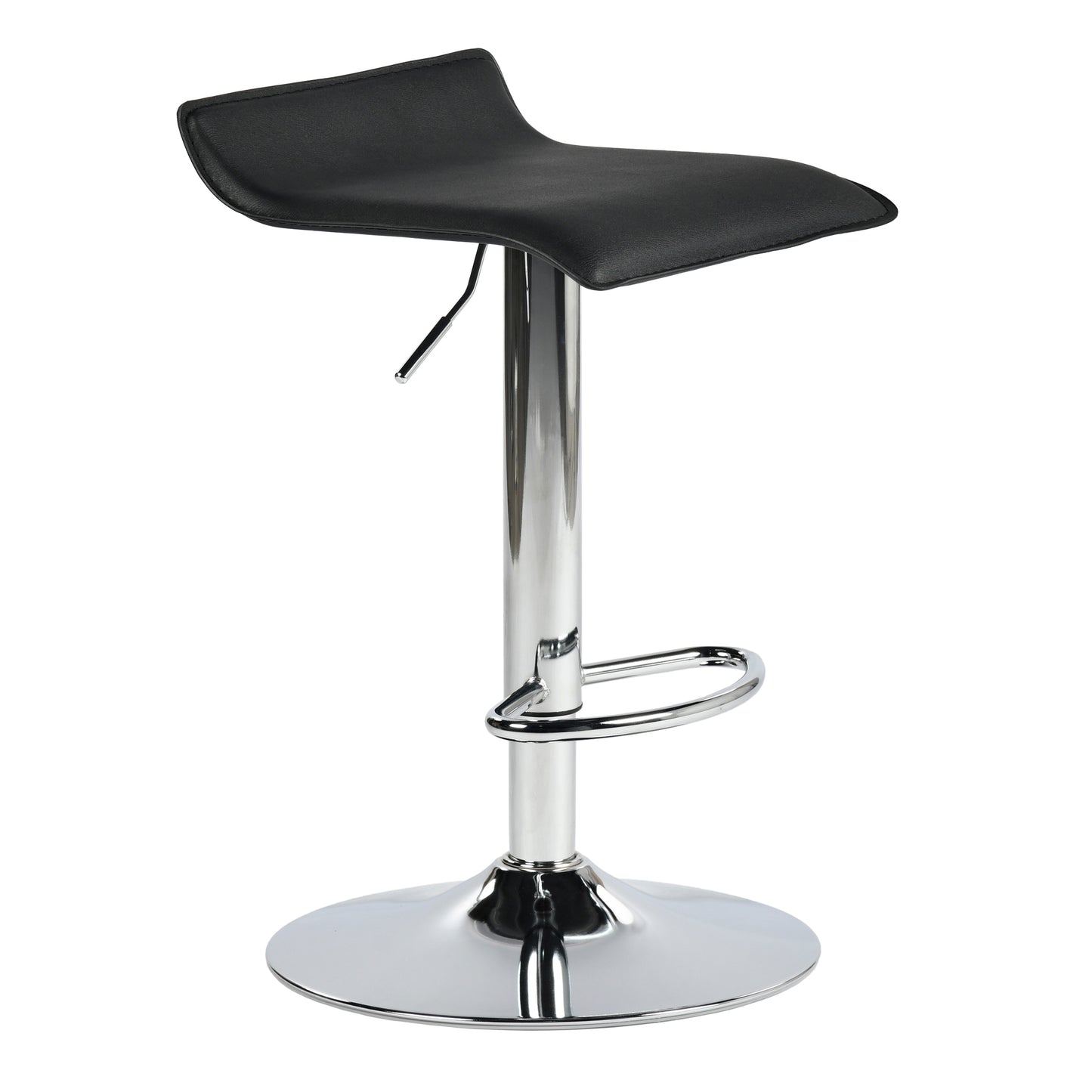 Modern Chrome Bar Stool, Black PVC Seat – FLANAGAN CHROME BLACK