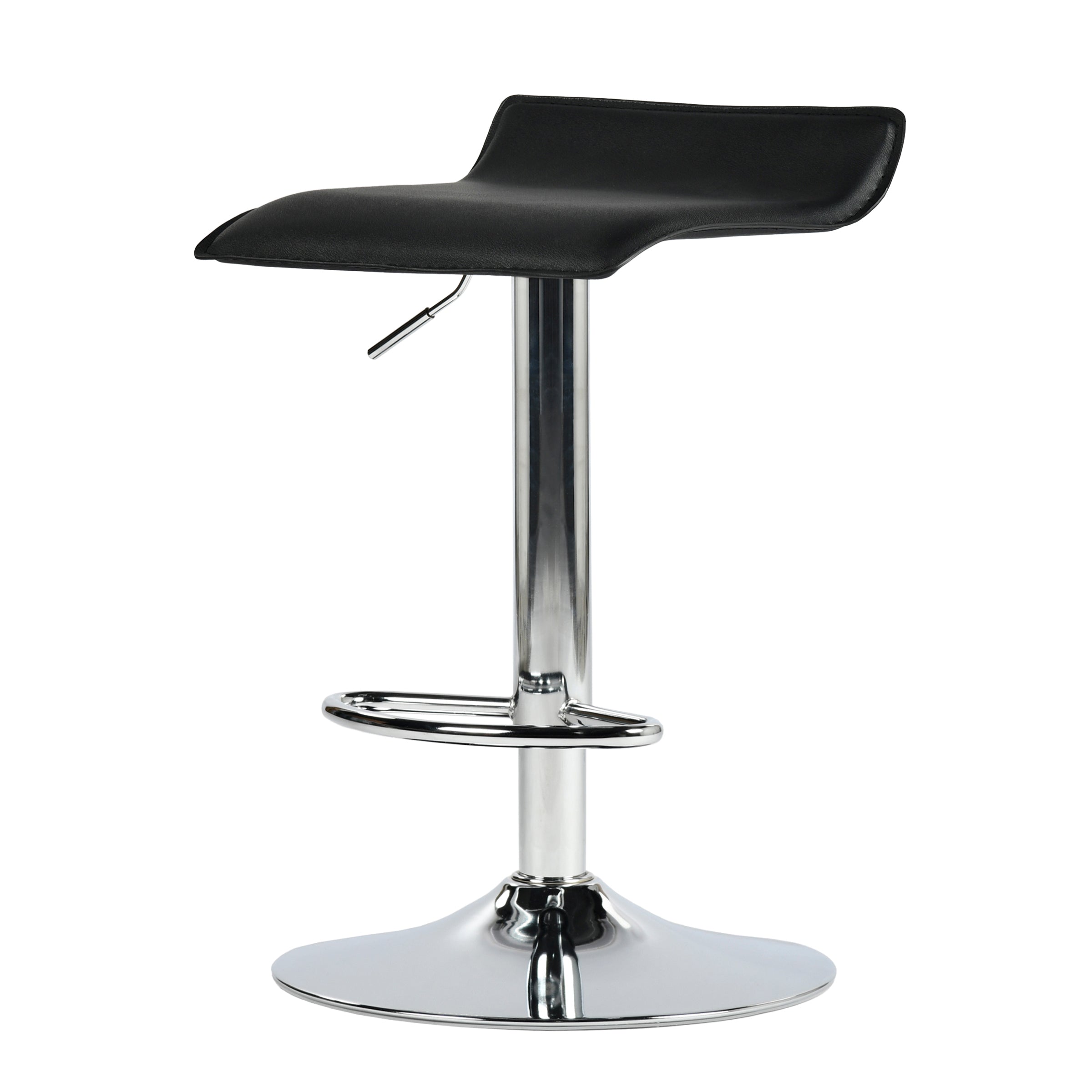 Modern Chrome Bar Stool, Black PVC Seat – FLANAGAN CHROME BLACK