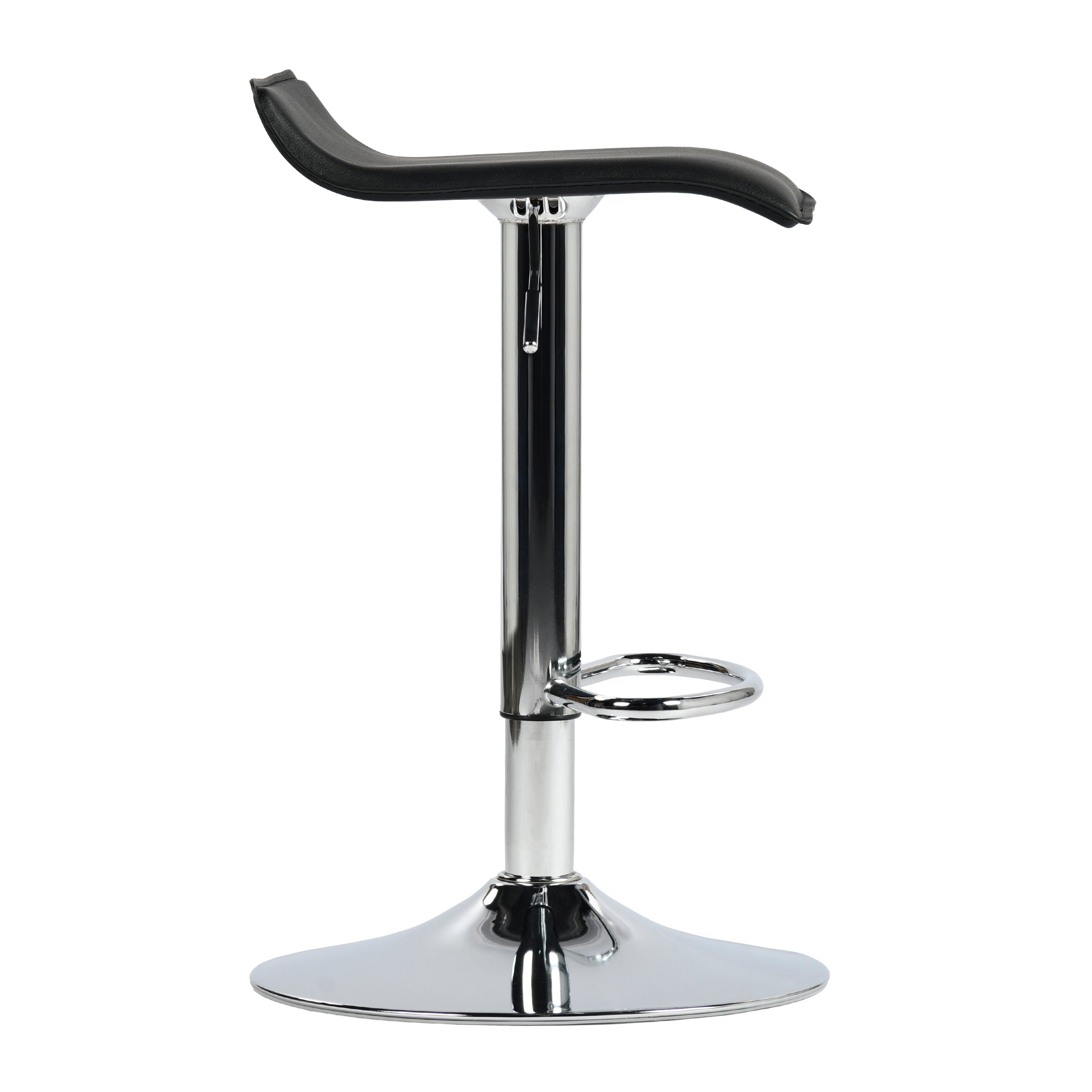 Modern Chrome Bar Stool, Black PVC Seat – FLANAGAN CHROME BLACK