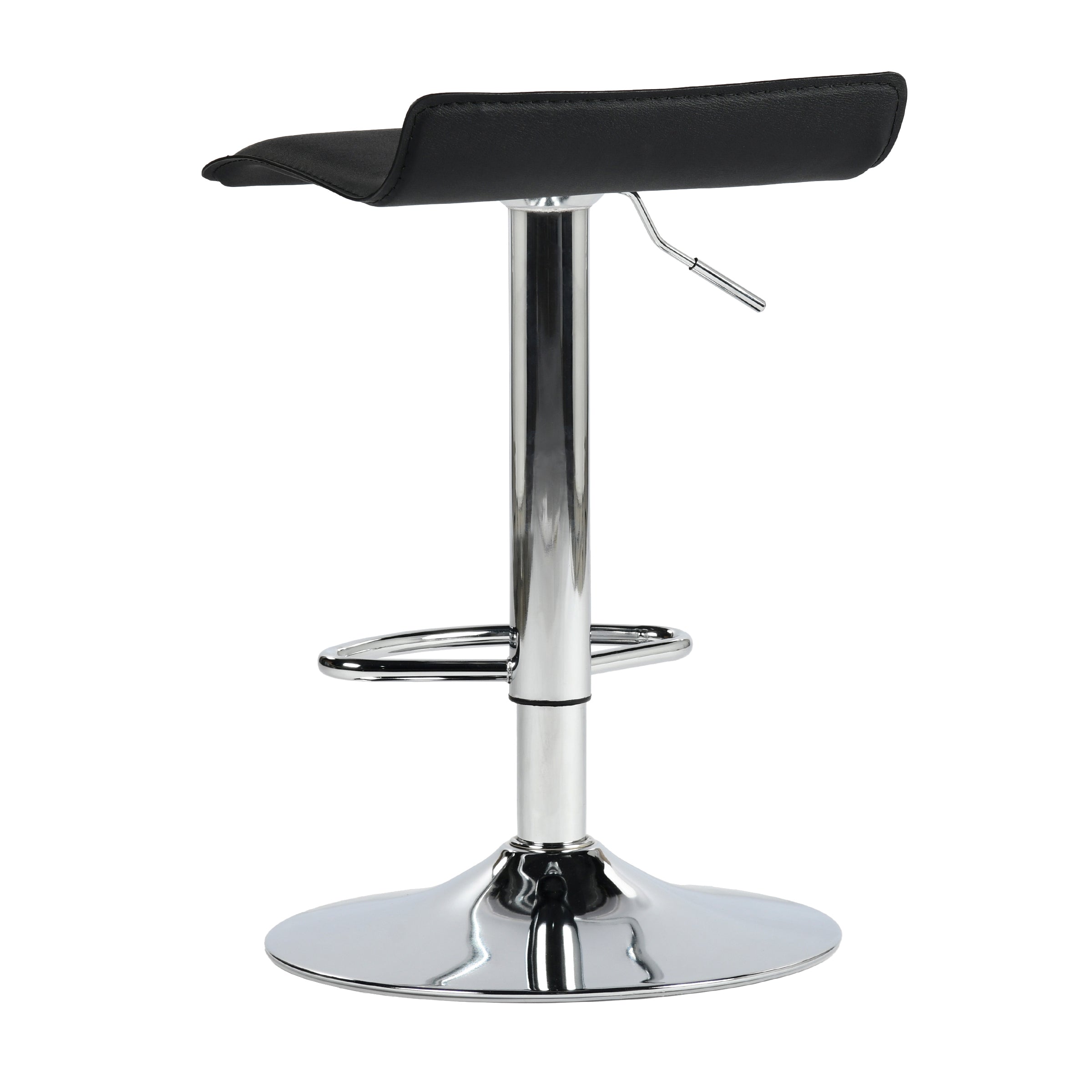 Modern Chrome Bar Stool, Black PVC Seat – FLANAGAN CHROME BLACK