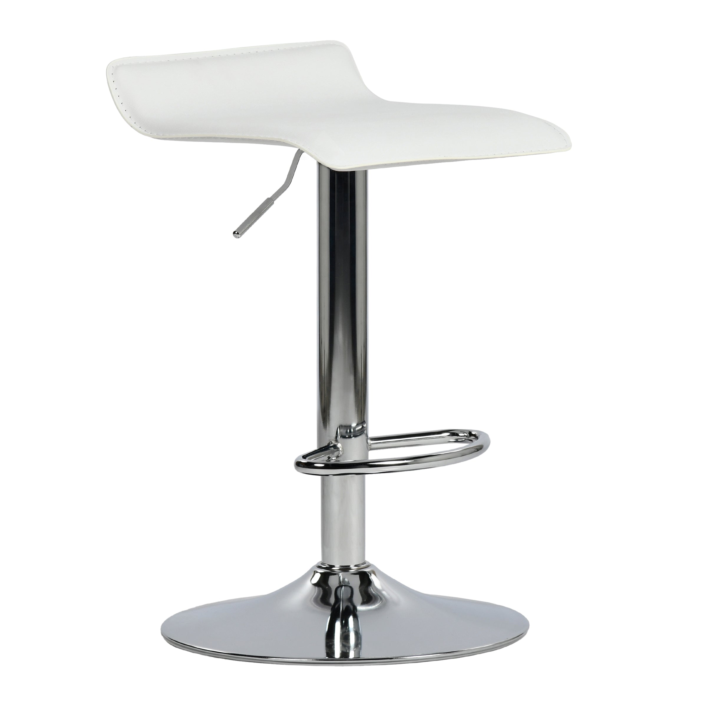 Modern Chrome Bar Stool, White PVC Seat – FLANAGAN CHROME WHITE