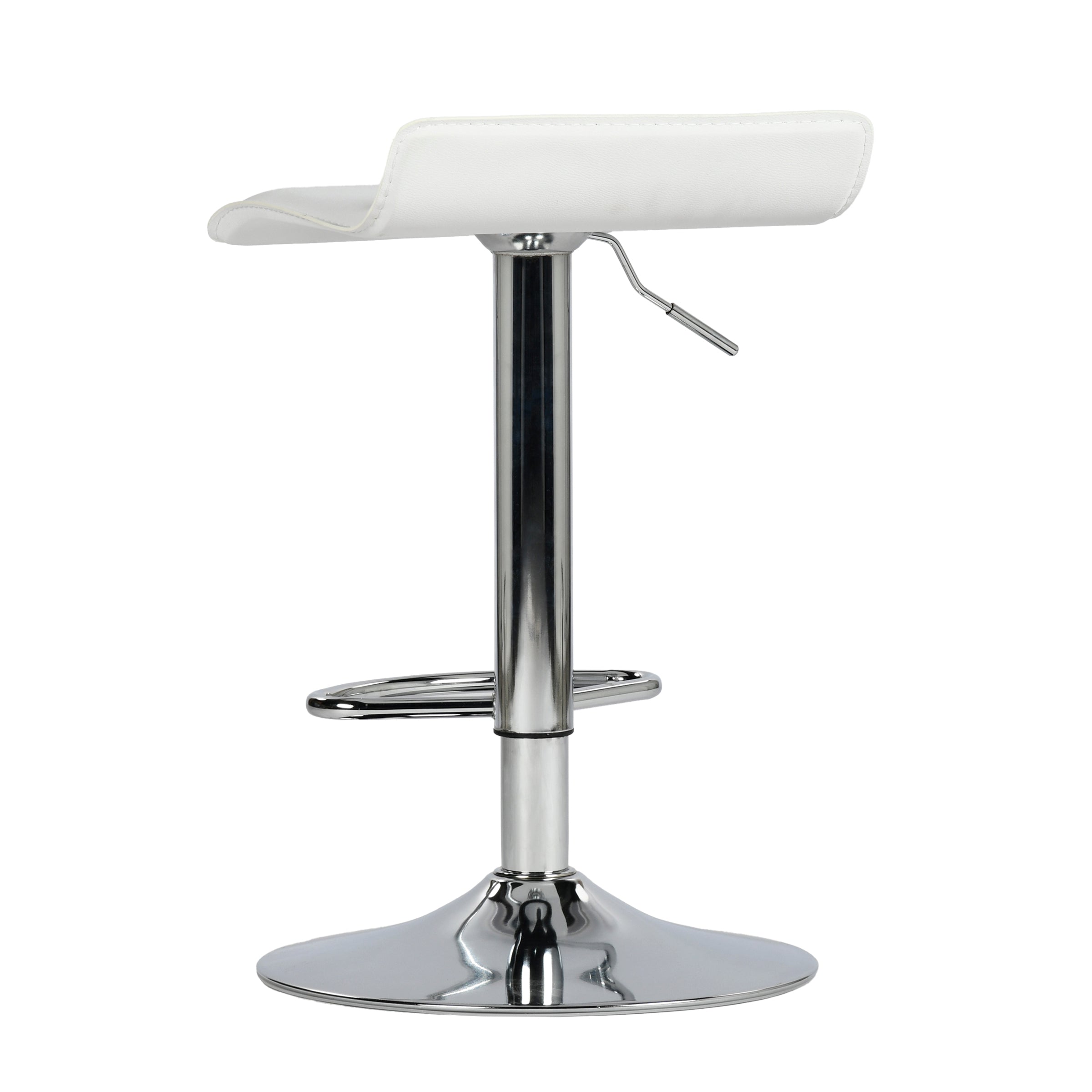 Modern Chrome Bar Stool, White PVC Seat – FLANAGAN CHROME WHITE