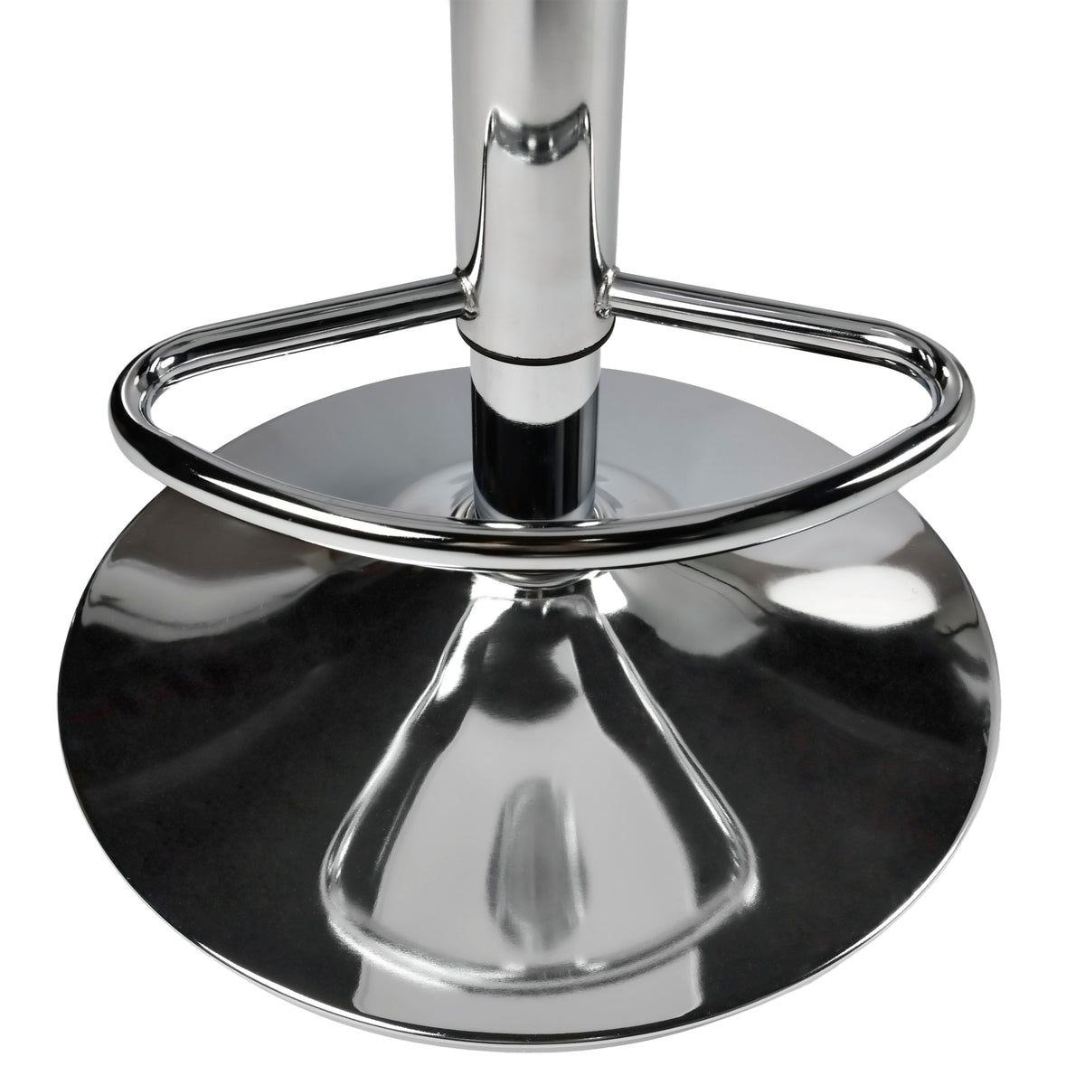 Modern Chrome Bar Stool, White PVC Seat – FLANAGAN CHROME WHITE