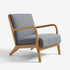 Modern Blue Upholstered, Wooden Frame Accent - FLETCHER WOOD BLUE