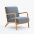 Modern Blue Upholstered, Wooden Frame Accent - FLETCHER WOOD BLUE