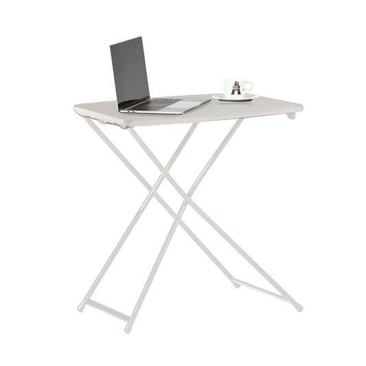 Modern Adjustable Table, Ivory Metal Frame - FLEXI OFF WHITE
