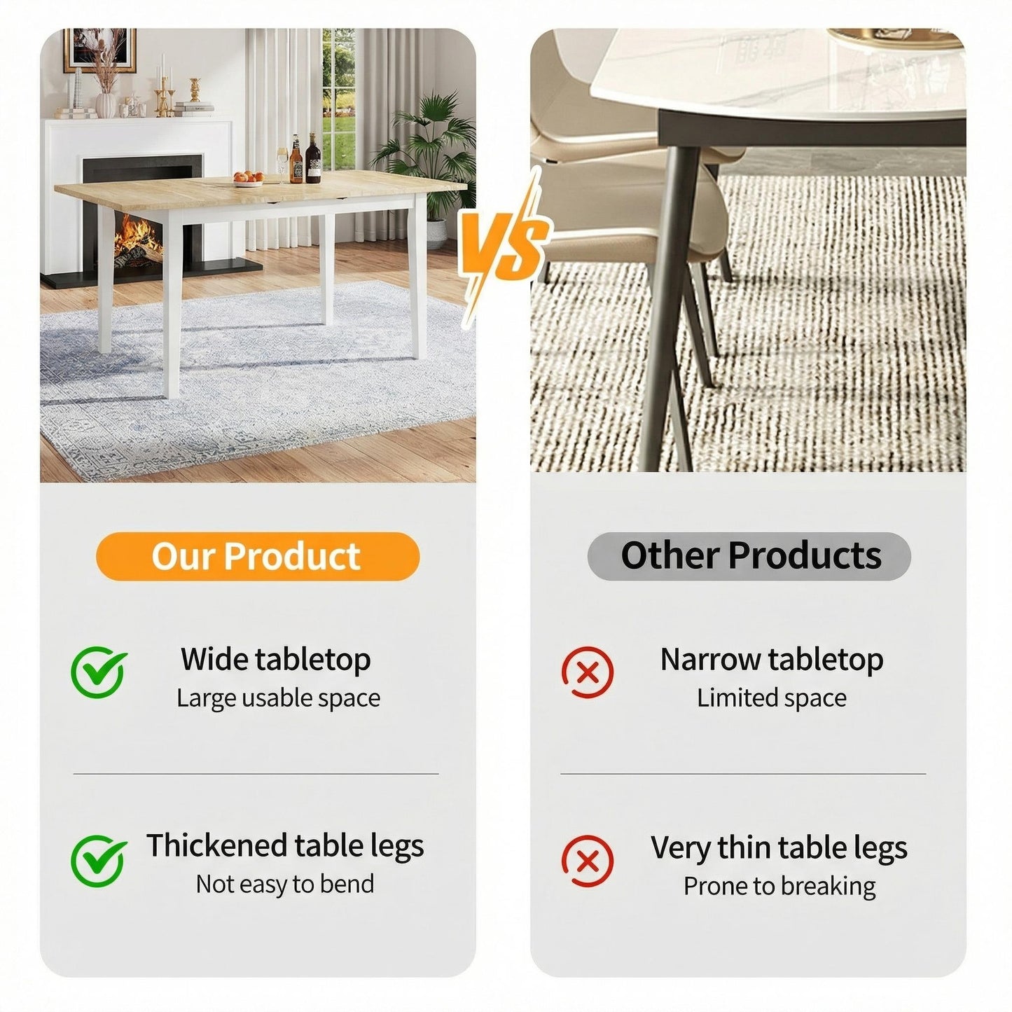 Modern Extendable Dining Table - FLIBBERTI