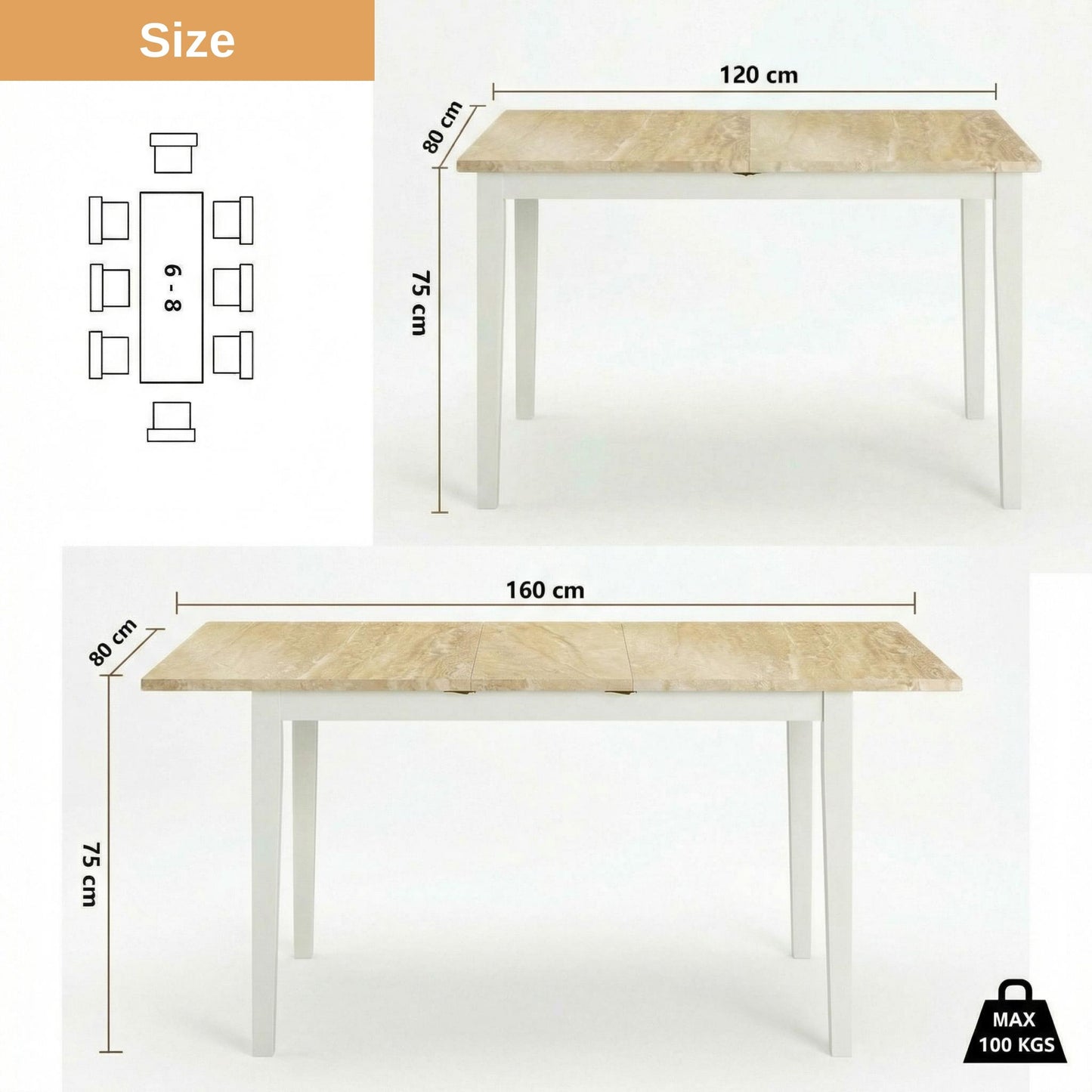 Modern Extendable Dining Table - FLIBBERTI