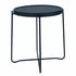 Modern Black Accent Table, Plastic Top & Metal Legs - FLINT PLASTIC BK