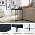 Modern Black Accent Table, Plastic Top & Metal Legs - FLINT PLASTIC BK