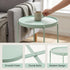 Modern Accent Table, Plastic Top & Metal Legs - FLINT PLASTIC LGR