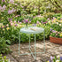 Modern Accent Table, Plastic Top & Metal Legs - FLINT PLASTIC LGR