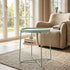 Modern Accent Table, Plastic Top & Metal Legs - FLINT PLASTIC LGR
