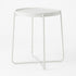 Modern Minimalist Plastic Table, Steel Legs - FLINT PLASTIC WH