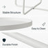 Modern Minimalist Plastic Table, Steel Legs - FLINT PLASTIC WH